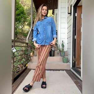 Pearl Snap Denim Top